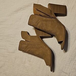 Fergie Open Toe Heeled Booties